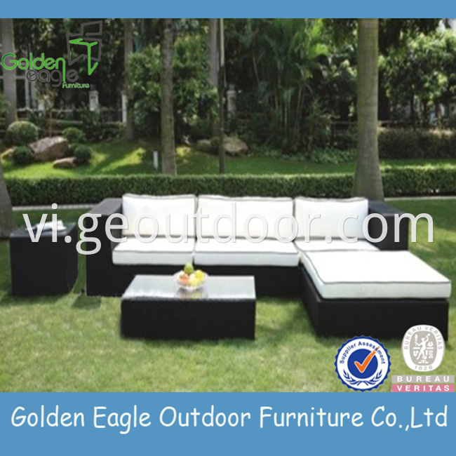 PE rattan outdoor sofa furniture aluminium